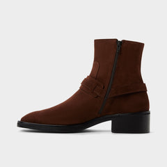 Marcos in Dark Brown - Ankle boot Block heel