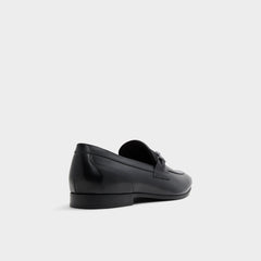 Marinho Open Black Leather Smooth Men's Dress Shoes - Loafer
