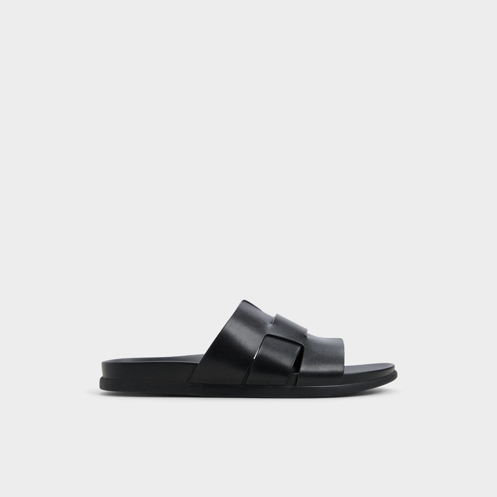 Padien Black Men's Sandals & Slides - Slide sandal