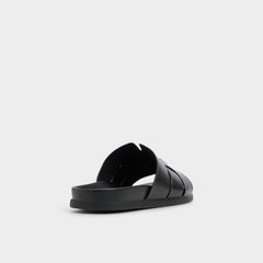 Padien Black Men's Sandals & Slides - Slide sandal
