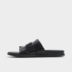 Padien Black Men's Sandals & Slides - Slide sandal