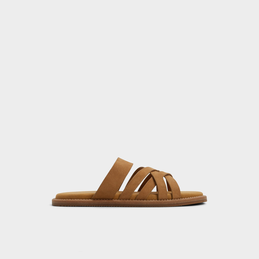 Haniff Camel Men's Sandals & Slides - Strappy flat sandal