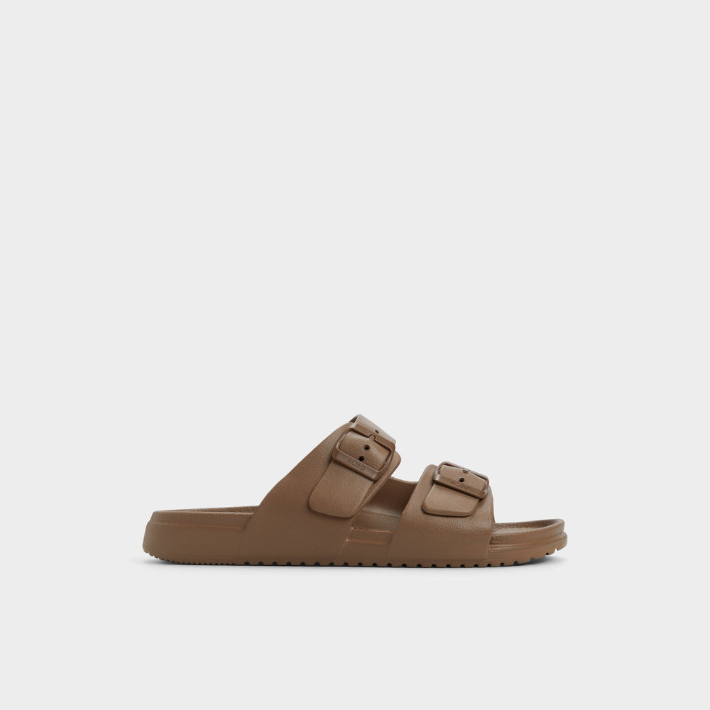 Hideo Light Brown Men's Slides - Slide sandal
