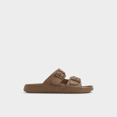 Hideo Light Brown Men's Slides - Slide sandal