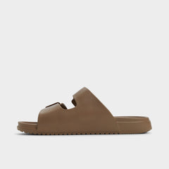 Hideo Light Brown Men's Slides - Slide sandal