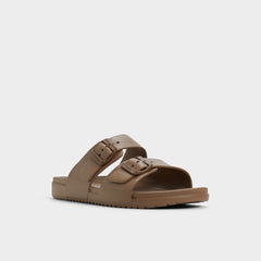 Hideo Light Brown Men's Slides - Slide sandal