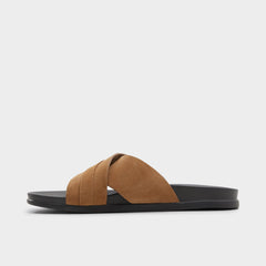 Delmar Open Brown Men's Slides - Slide sandal
