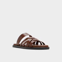 Haniff Cognac Men's Sandals & Slides - Strappy flat sandal