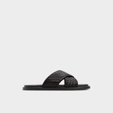 Tarik Dark Brown Men's Sandals & Slides - Slide sandal