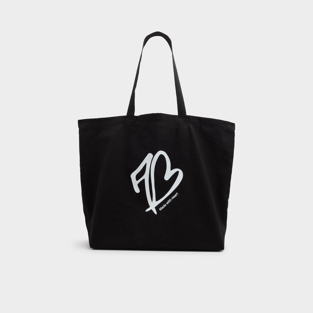 Made With Heart Tote Black/White Tote & Satchel bags - Tote bag