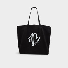 Made With Heart Tote Black/White Tote & Satchel bags - Tote bag