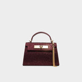 Niki in Dark Red - Top handle bag