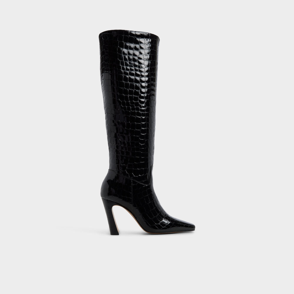 Block heel Vivienna in Black - Knee-high boot