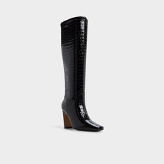 Block heel Vivienna in Black - Knee-high boot