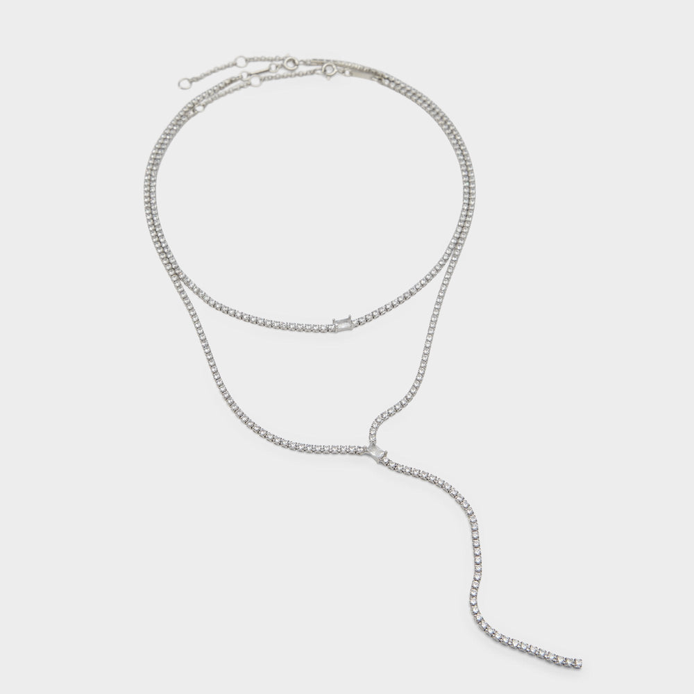 Alata Silver/Clear Multi Women's Cubic Zirconia - Necklace