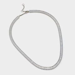 Maliana Silver/Clear Multi Women's Necklaces - Choker necklace