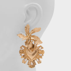 Scarllett in Gold Clear Multi - Chandelier earrings