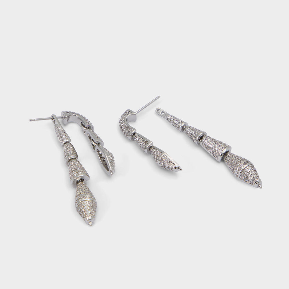 Serrpente in Silver Clear Multi - Statement earrings