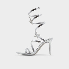 Ocia in Silver - Stiletto strappy sandal