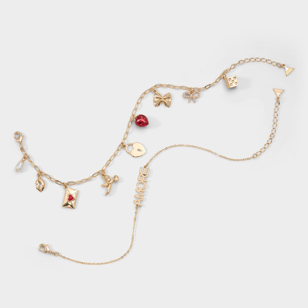 Loverchain in Red - Charm bracelet