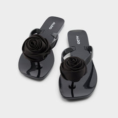 Edelinna Black Women's Flats - Jelly sandal