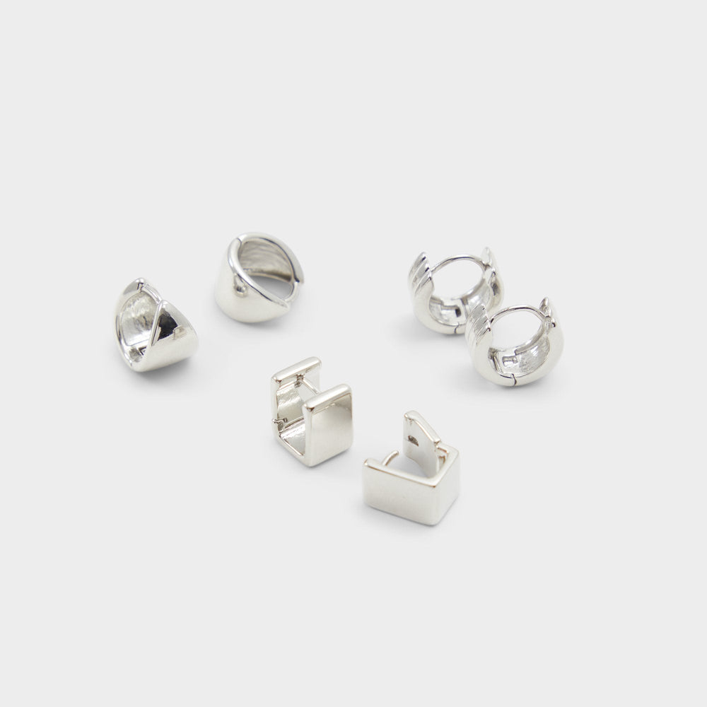 Adenariel in Silver - Huggie hoop earrings