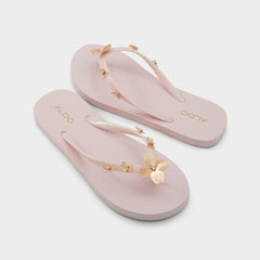 Caliana Light Pink Women's Jelly Sandals & Flip Flops - Flip flop
