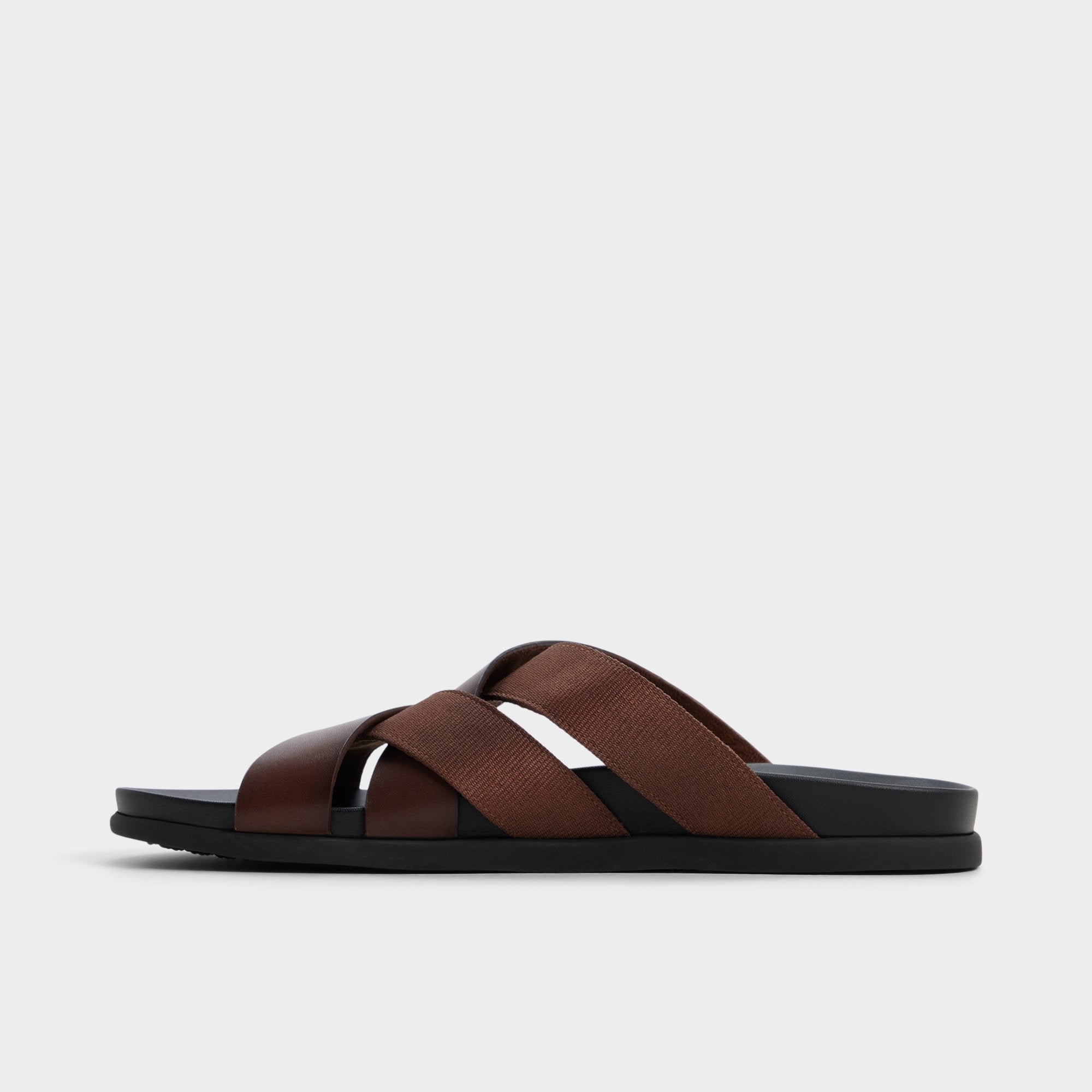 Florian in Dark Brown - Slide sandal