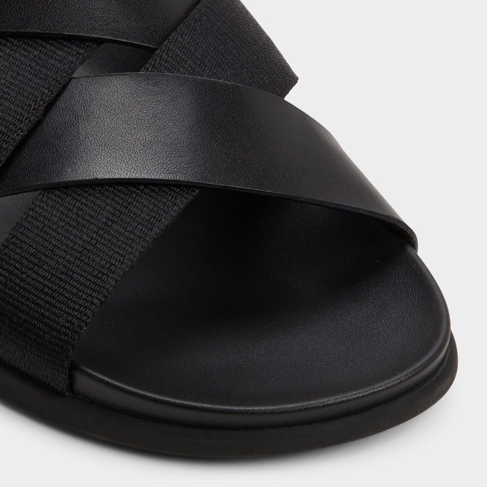 Florian in Black - Slide sandal