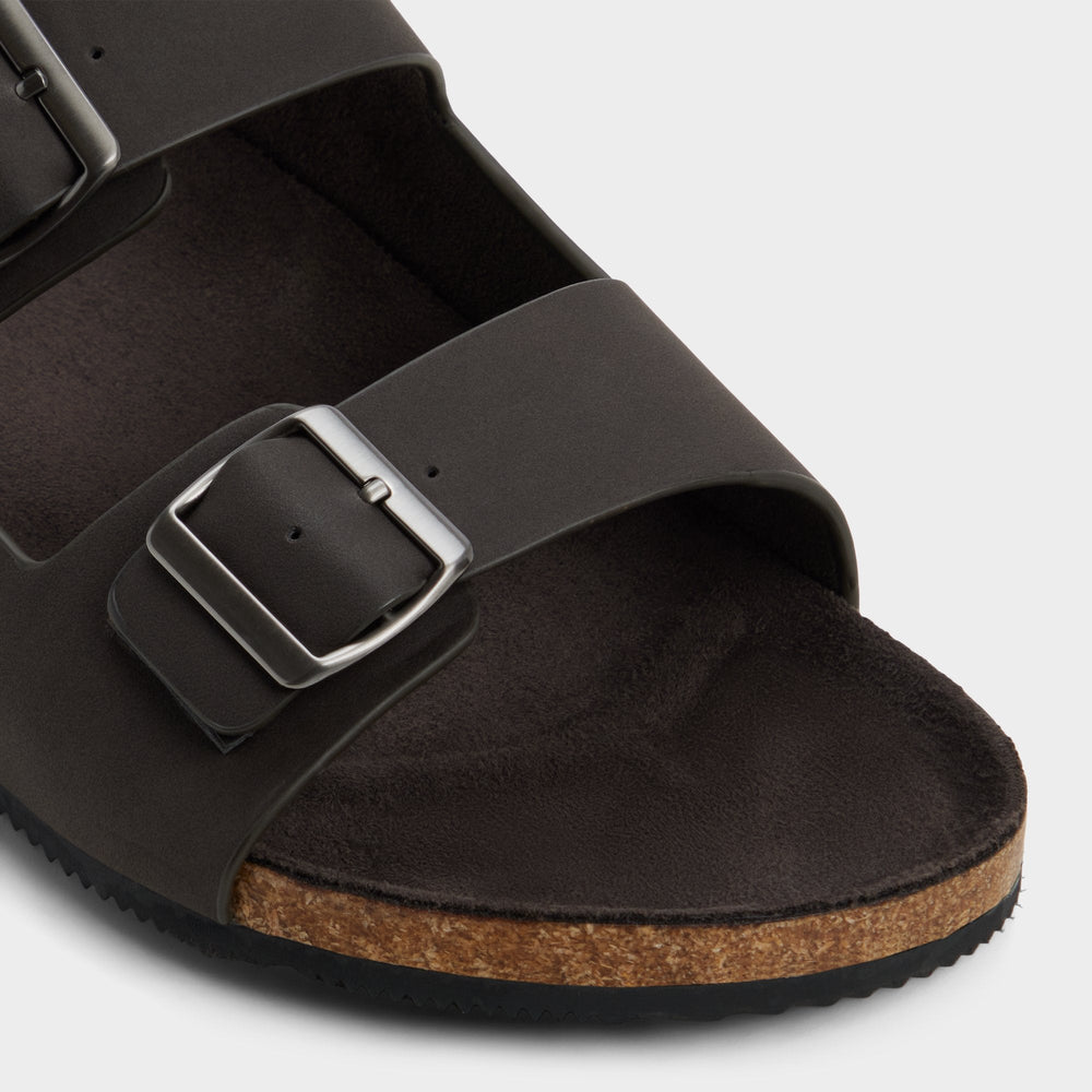 Agustin in Dark Brown - Slide sandal