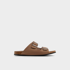 Agustin in Dark Beige - Slide sandal