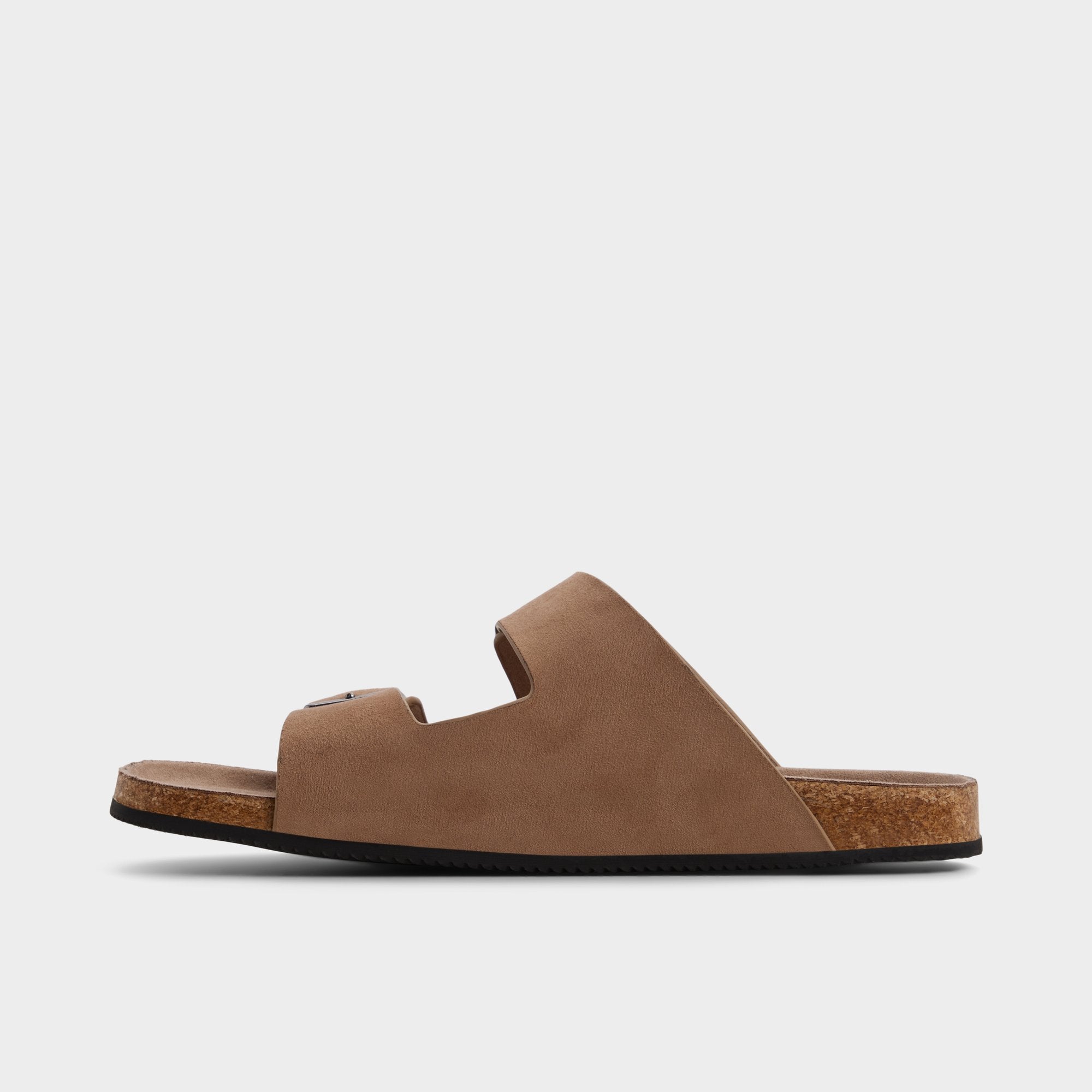 Agustin in Dark Beige - Slide sandal