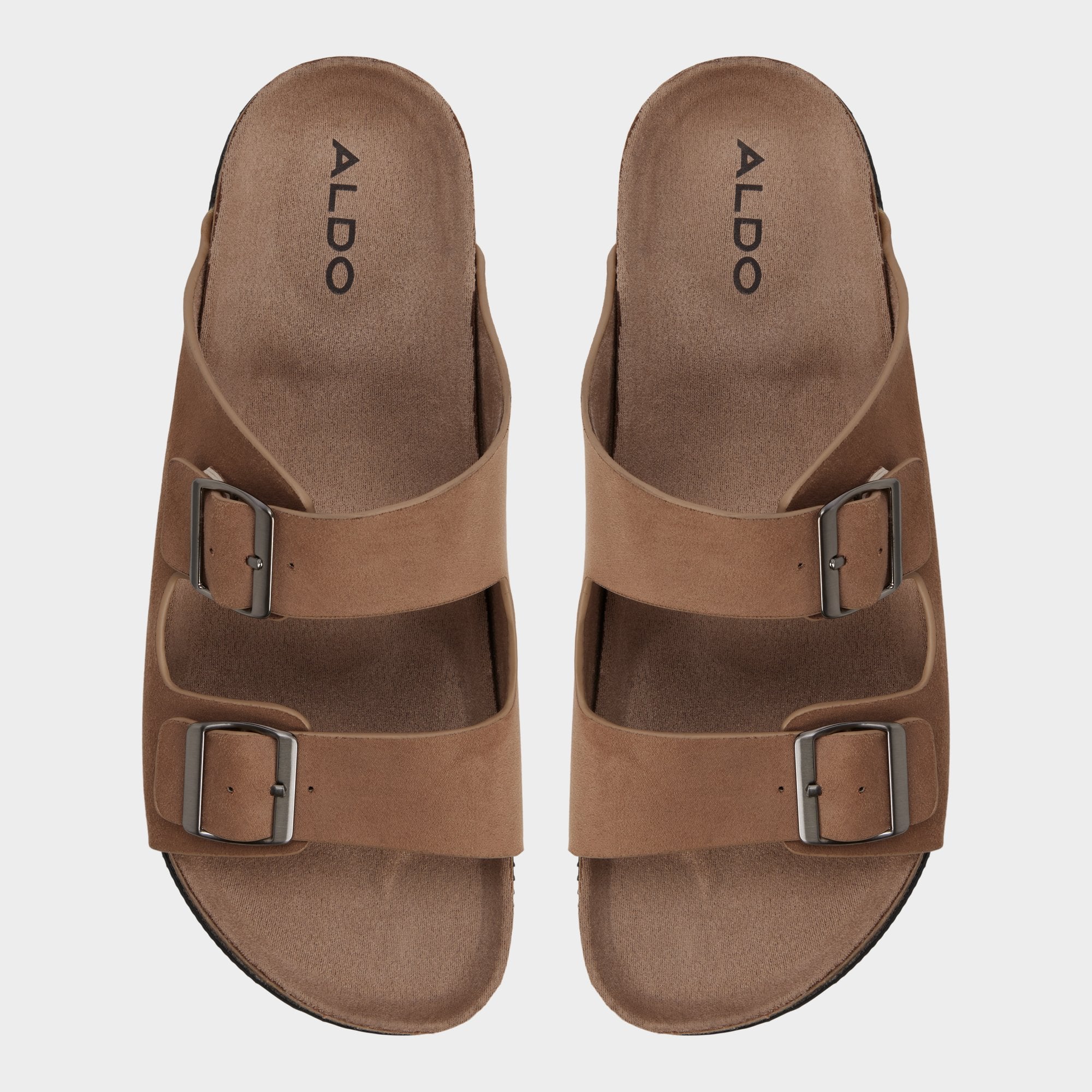 Agustin in Dark Beige - Slide sandal