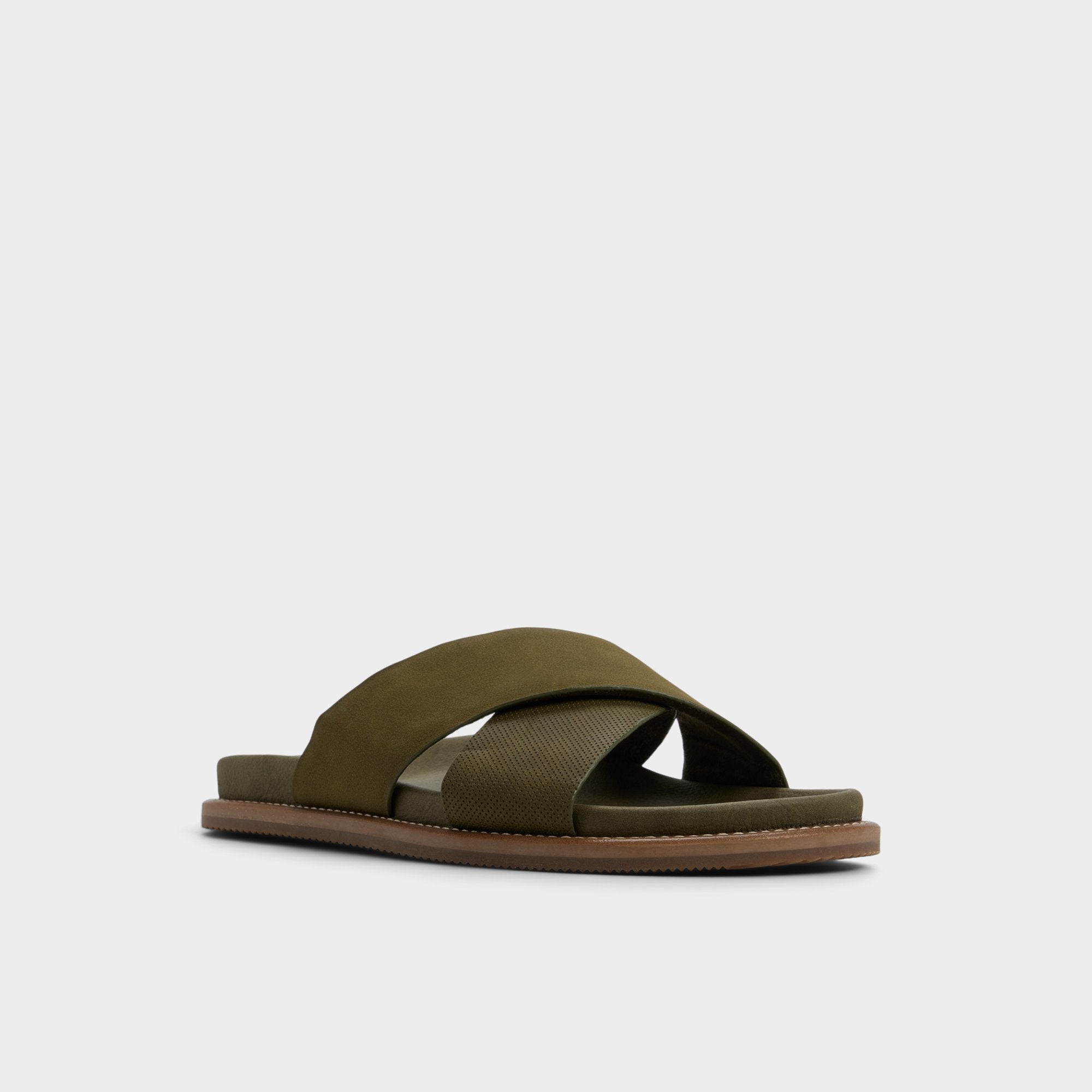 Marrin in Olive - Slide sandal