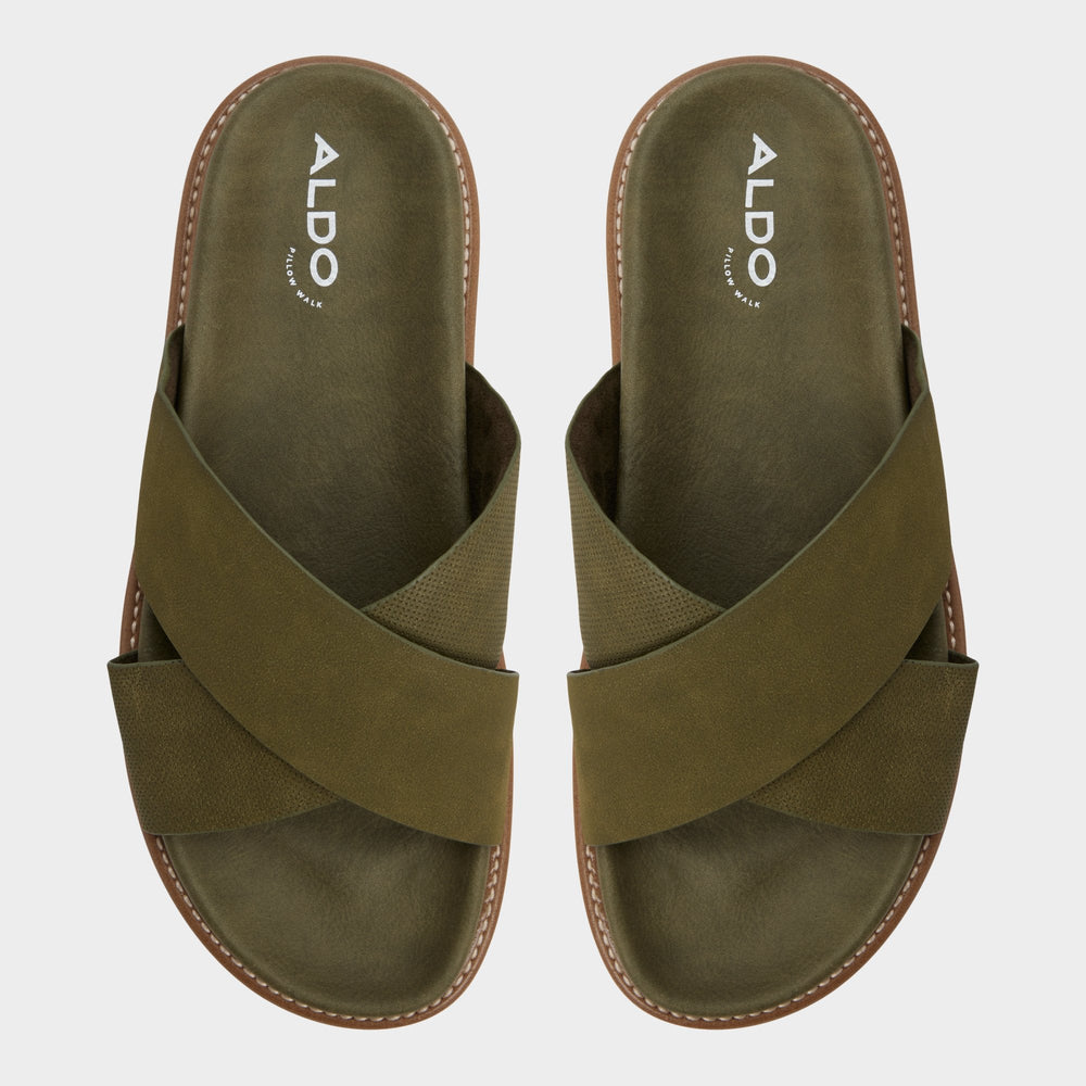 Marrin in Olive - Slide sandal