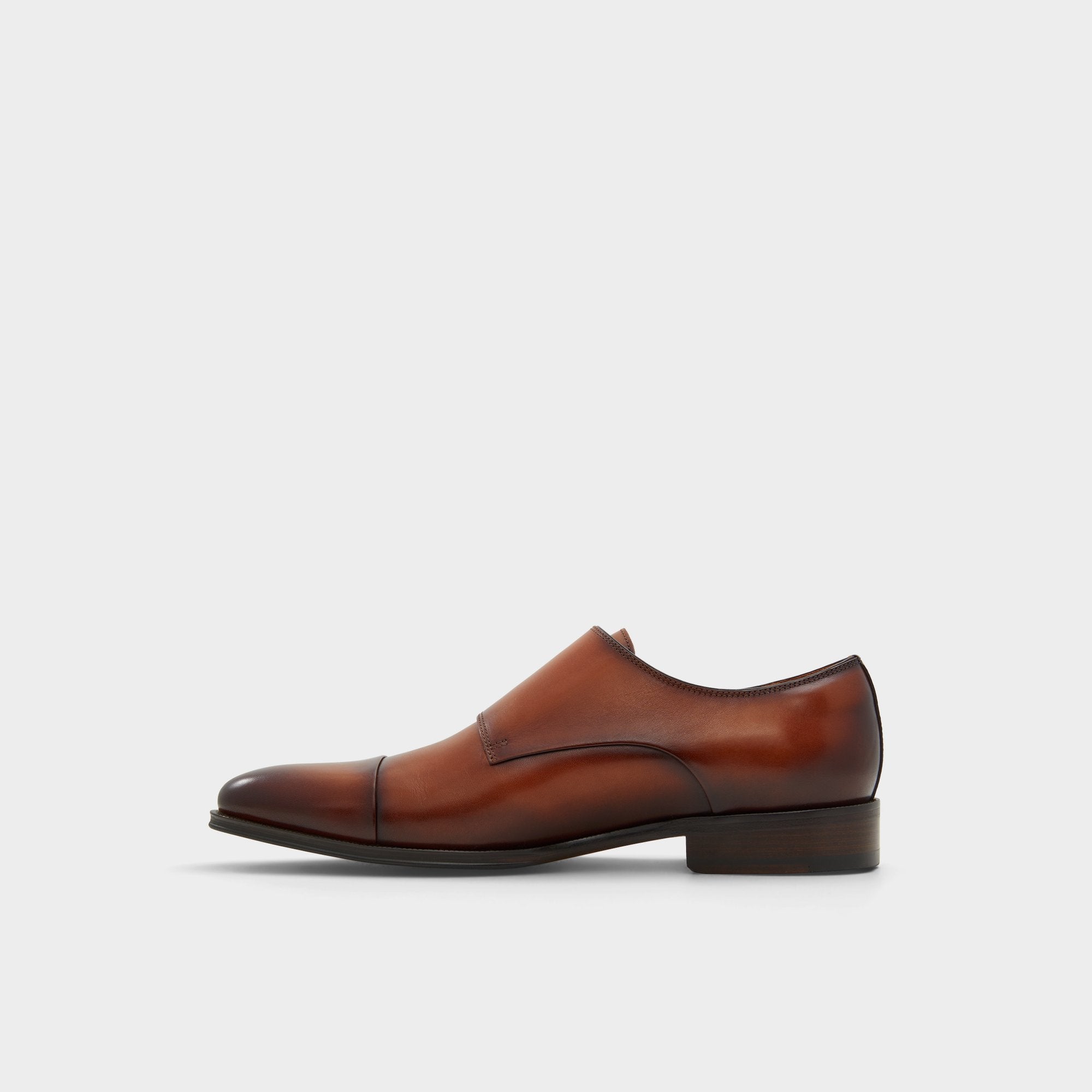 Axwell Cognac Men's Dress Shoes - Monkstrap loafer