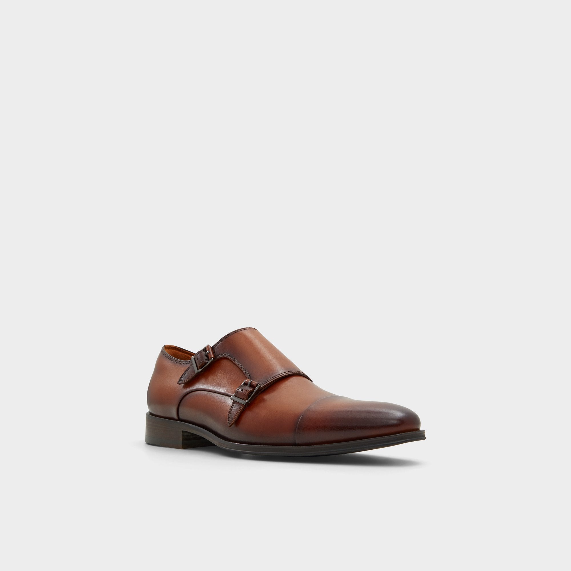Axwell Cognac Men's Dress Shoes - Monkstrap loafer