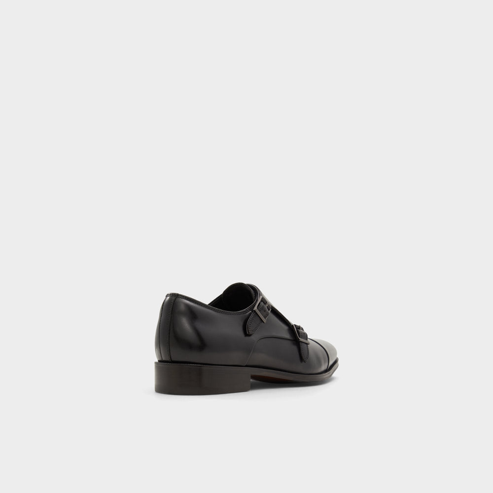 Axwell Black Men's Dress Shoes - Monkstrap loafer
