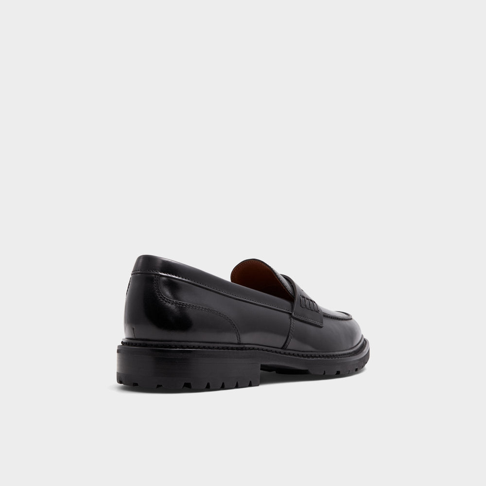 Aleris Black Men's Dress Shoes - Loafer Lug sole