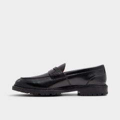 Aleris Black Men's Dress Shoes - Loafer Lug sole