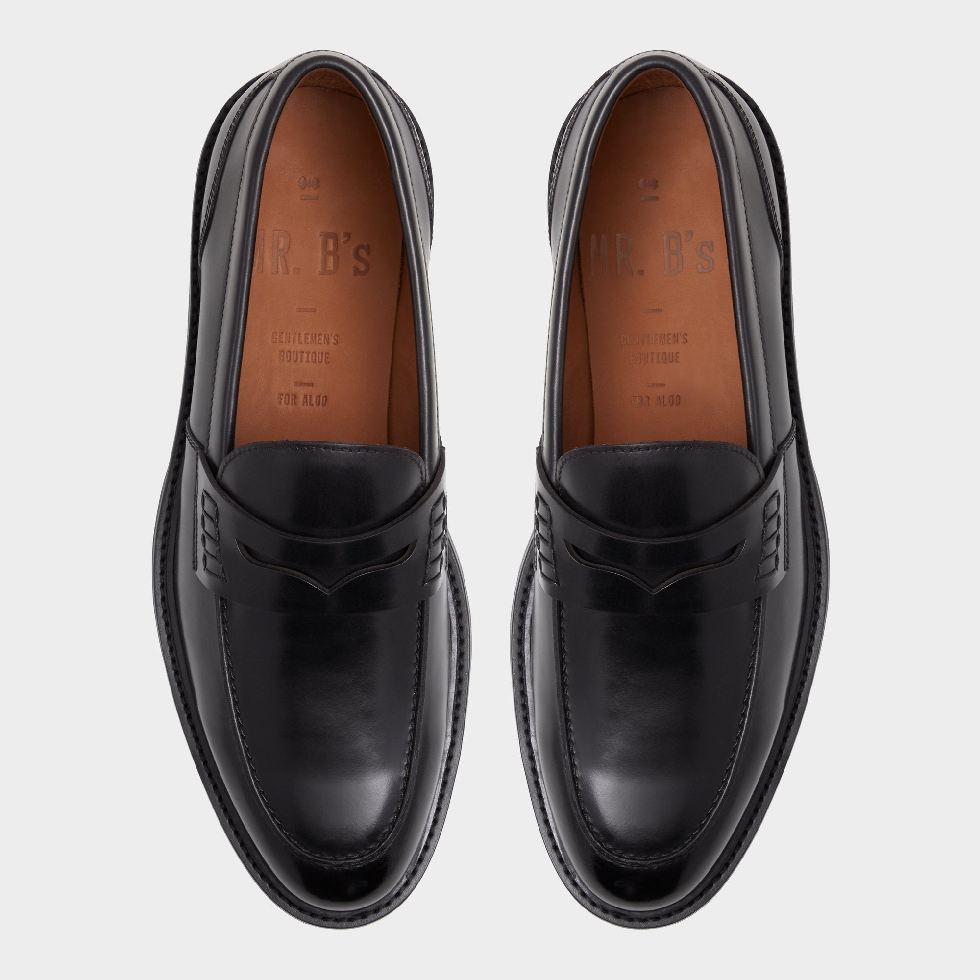 Aleris Black Men's Dress Shoes - Loafer Lug sole