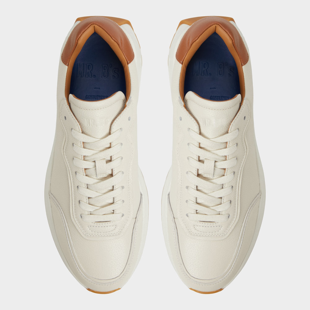 Alessio Ivory Men's Athletic sneakers - Jogger sneaker