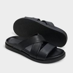 Kairo Black Men's Sandals & Slides - Slide sandal