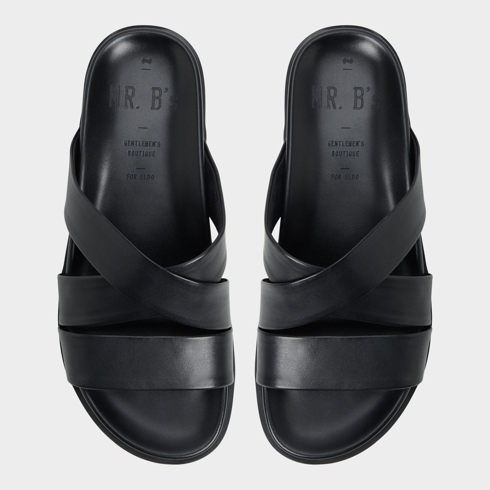 Kairo Black Men's Sandals & Slides - Slide sandal