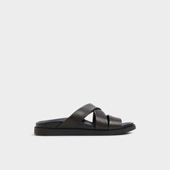 Kairo Dark Brown Men's Sandals & Slides - Slide sandal