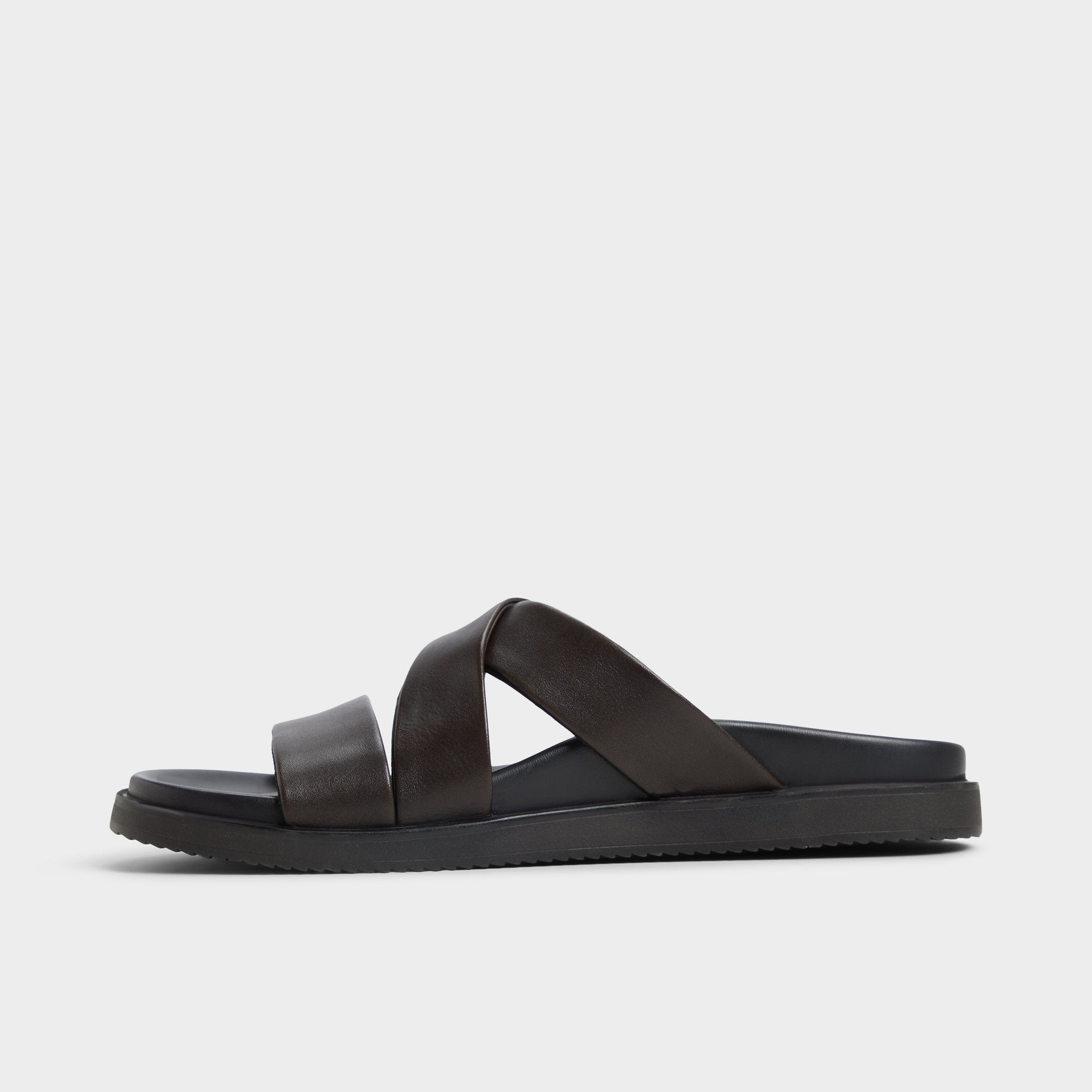 Kairo Dark Brown Men's Sandals & Slides - Slide sandal