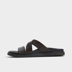 Kairo Dark Brown Men's Sandals & Slides - Slide sandal