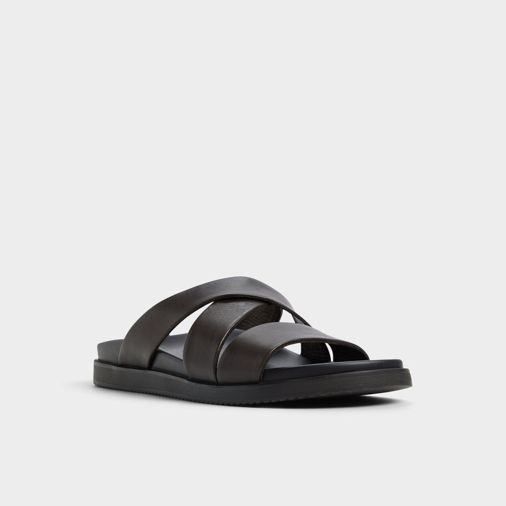 Kairo Dark Brown Men's Sandals & Slides - Slide sandal