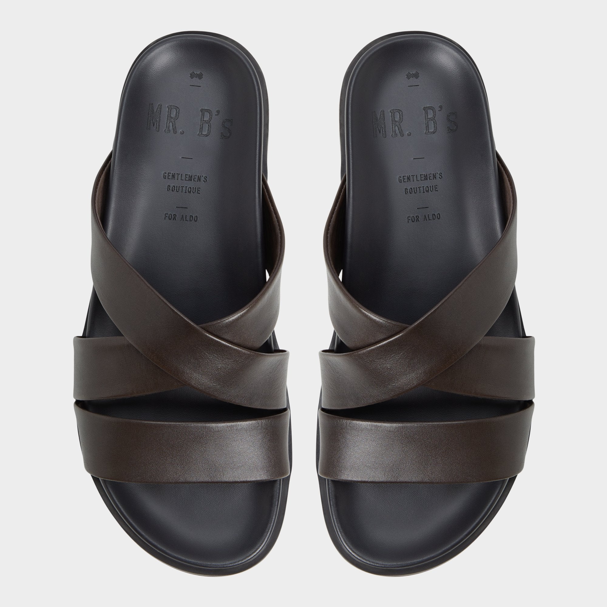 Kairo Dark Brown Men's Sandals & Slides - Slide sandal