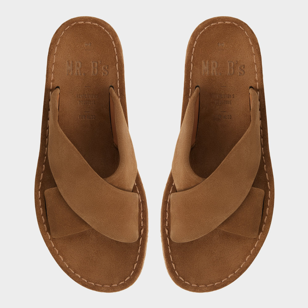 Steele Light Brown Men's Sandals & Slides - Slide sandal